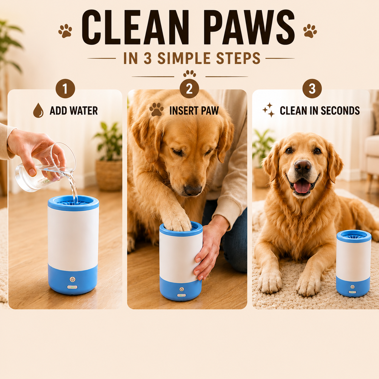 CleanPaw™ - Limpiador eléctrico de patas